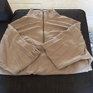 XL | Aerie Tan mock thermal